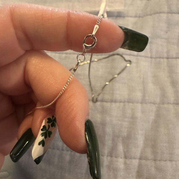 Sterling Silver Teardrop Opal Pendant with amethyst accents stones .  NWOT - Picture 5 of 14